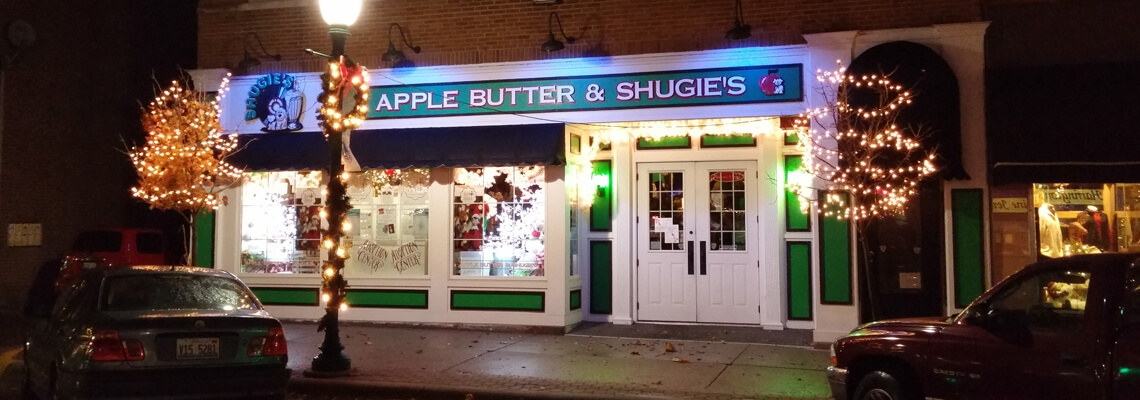 Outisde Apple Butter & Shugie’s